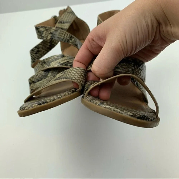 Report heels Reba sz 7.5 snakeskin print strappy - Picture 8 of 10